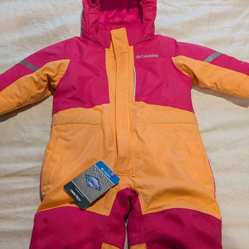 Columbia Fuchsia and Orange Snowsuit